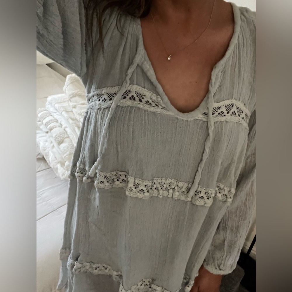 Jen’s Pirate Booty Cover Up Dress- One Size-Light blue
